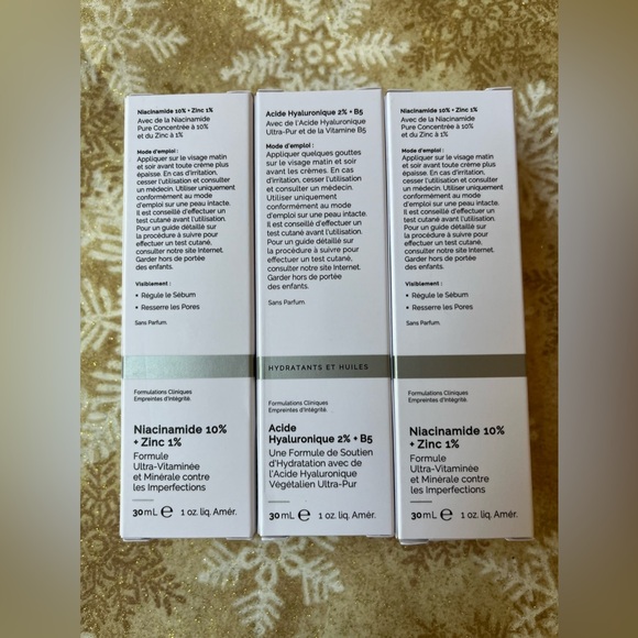 Ordinary 3 Pack- 1- Hyaluronic 1fl oz & 2- Niacinamide 1 fl oz each - Picture 3 of 8